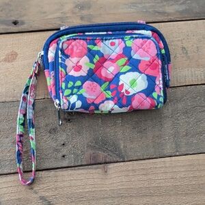 Waverly Inspirations Blue and Pink Quilted Pouch
